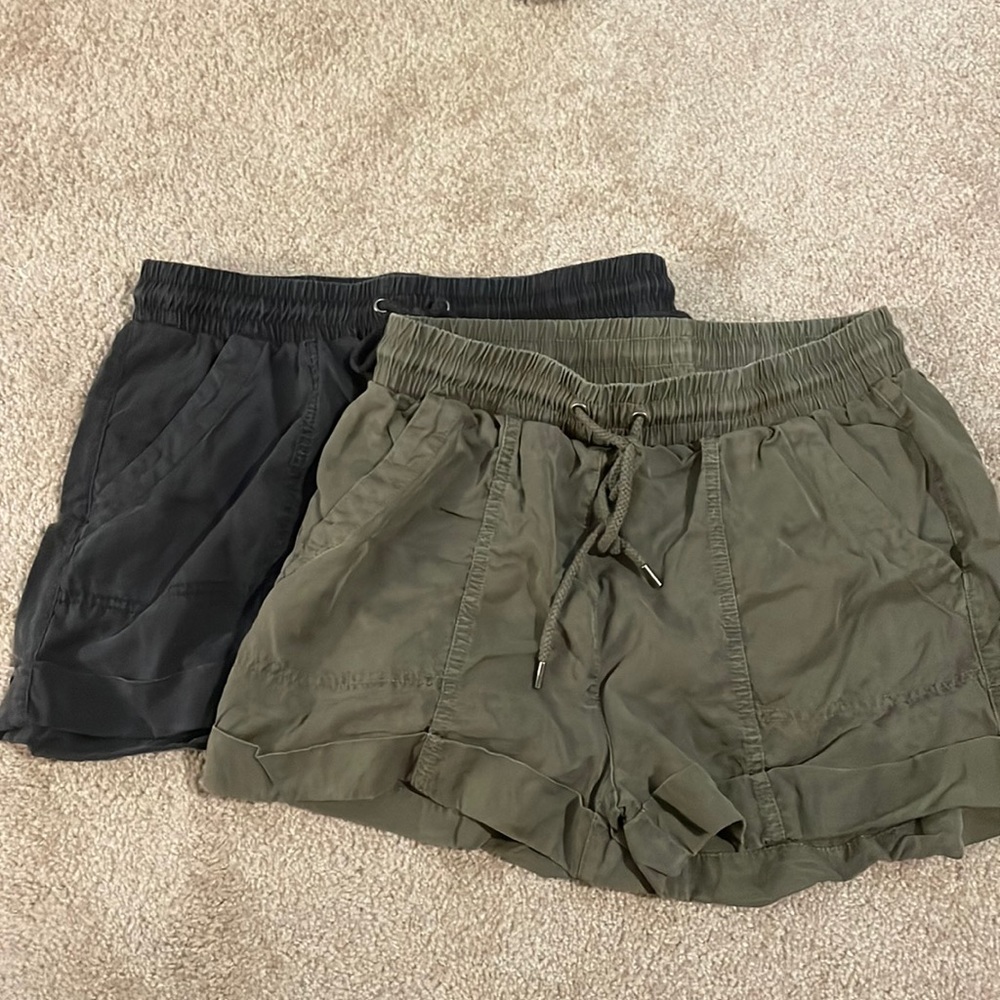 2 pairs of Universal Thread Shorts, Navy/Charcoal-ish color & Olive Green